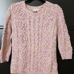 Land's End Canvas rainbow cable knit sweater